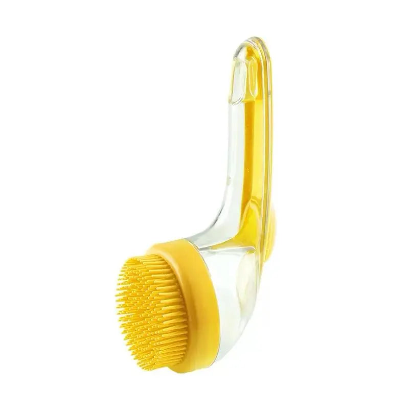 2-in-1 Pet Brush – Built-In Soap Dispenser with Soft Silicone Bristles for Dogs & Cats