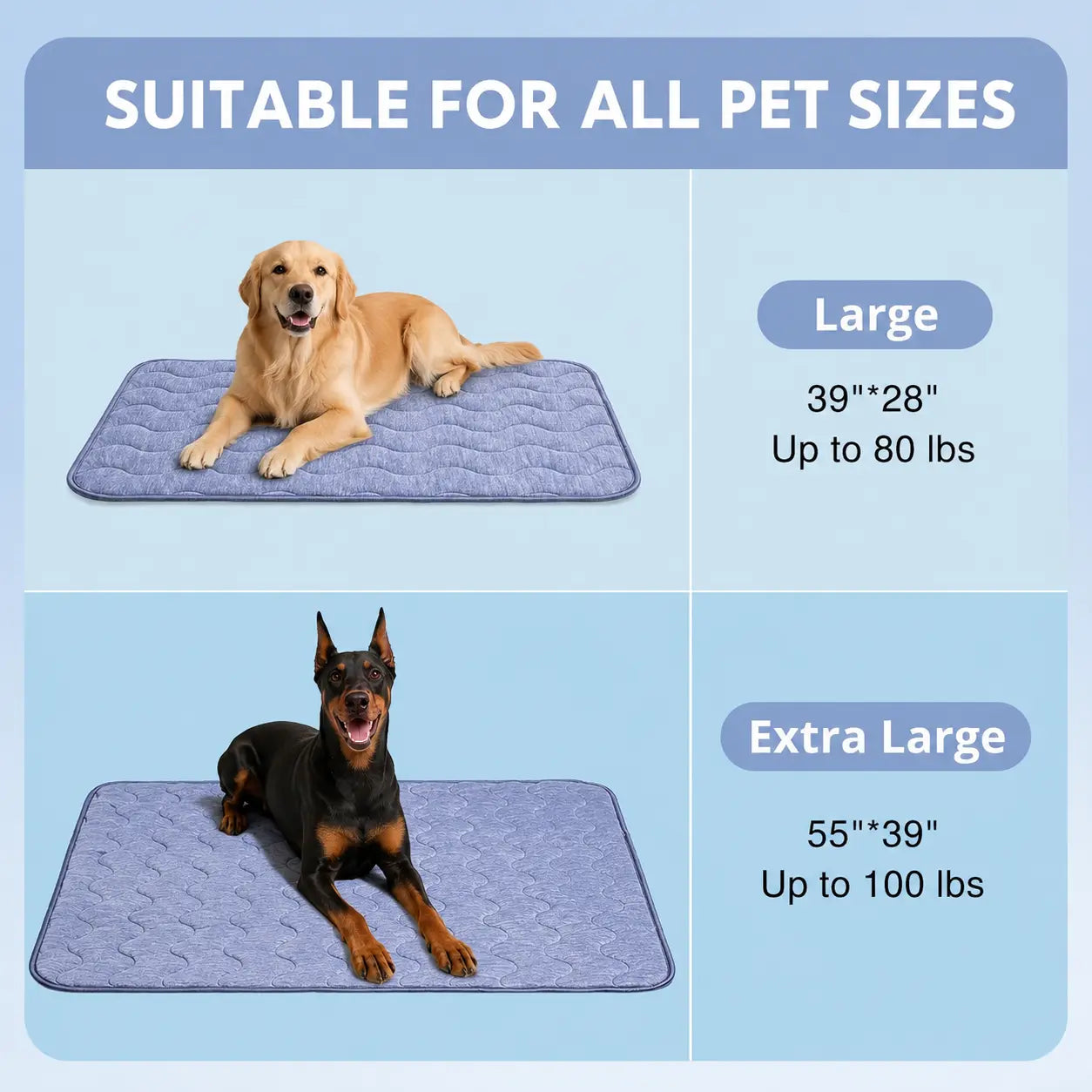 Cooling Mat for Dogs – Washable, Non-Slip Summer Cooling Pad