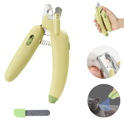 2-in-1 LED Pet Nail Trimmer & Grinder – Safe Precision Clipper for Dogs & Cats
