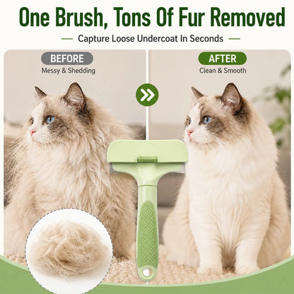 Professional Pet Deshedding Brush - Gentle Deshedding Comb for Loose Fur