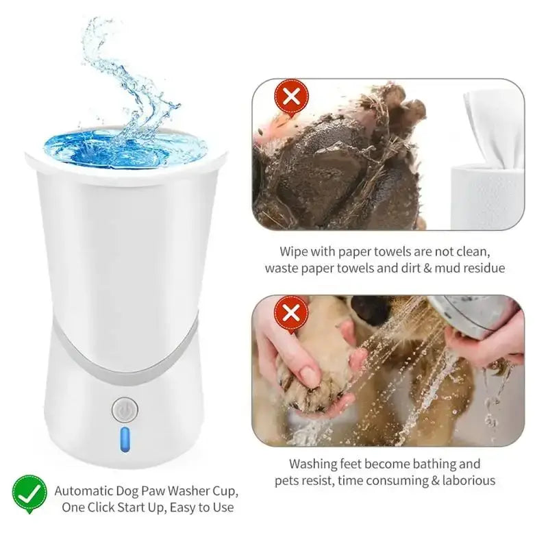 Automatic Dog Paw Cleaner Cup – Soft Silicone Brush for Quick & Easy Cleaning