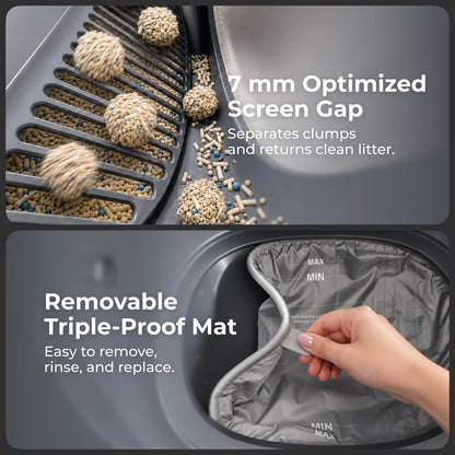 Smart Self-Cleaning Automatic Litter Box – App-Controlled Hands-Free Cat Litter System