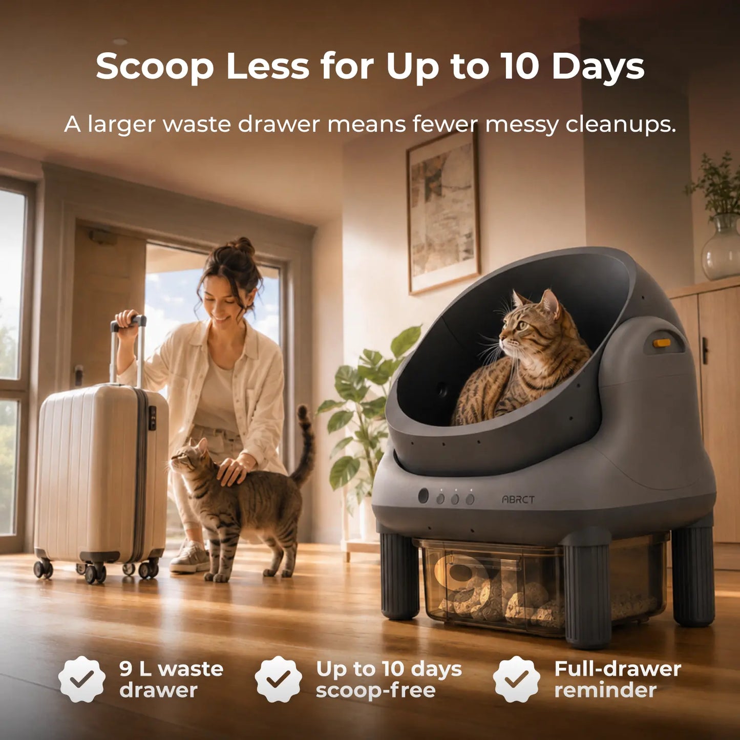 Smart Self-Cleaning Automatic Litter Box – App-Controlled Hands-Free Cat Litter System