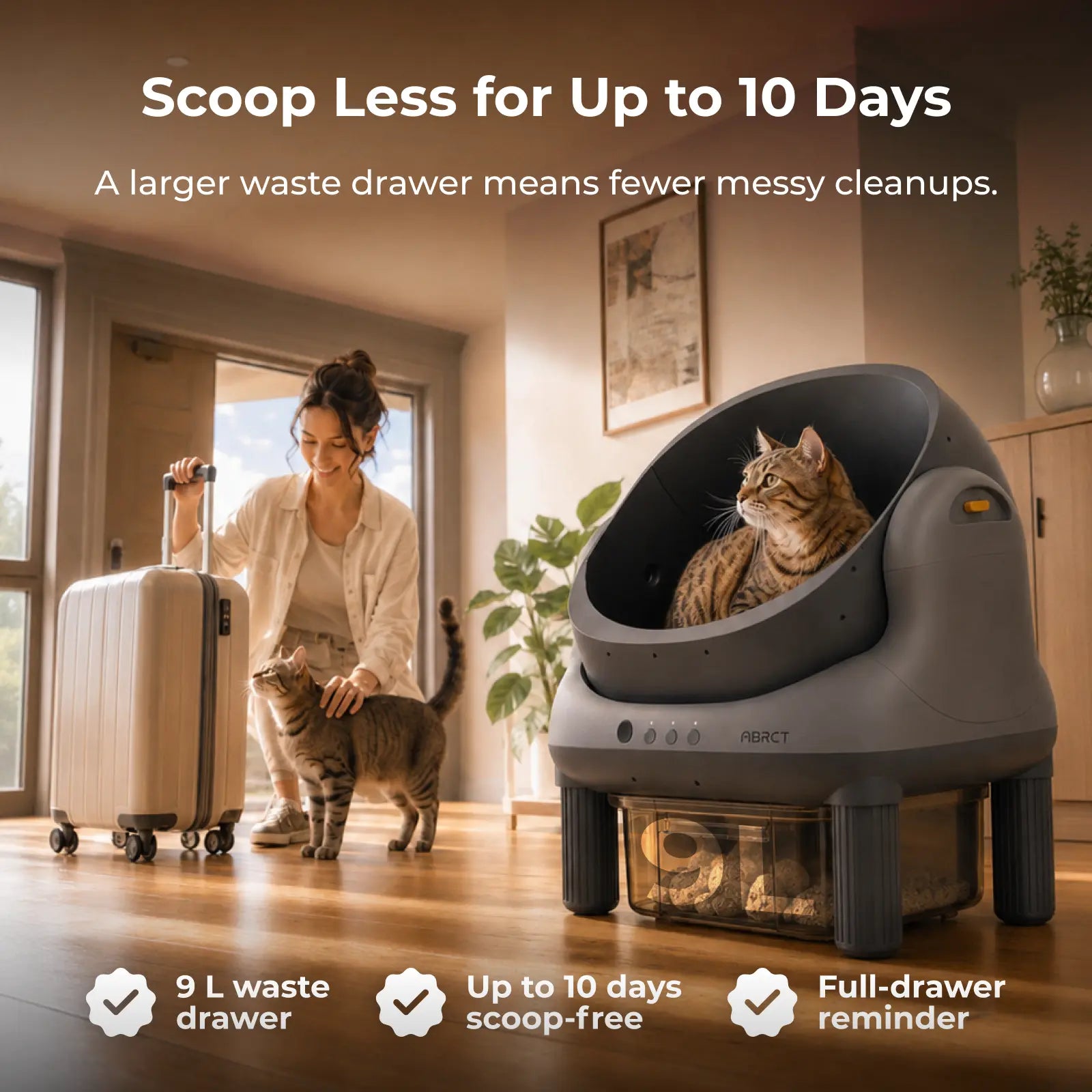 Smart Self-Cleaning Automatic Litter Box – App-Controlled Hands-Free Cat Litter System