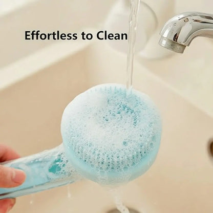 2-in-1 Pet Brush – Built-In Soap Dispenser with Soft Silicone Bristles for Dogs & Cats