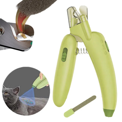 2-in-1 LED Pet Nail Trimmer & Grinder – Safe Precision Clipper for Dogs & Cats