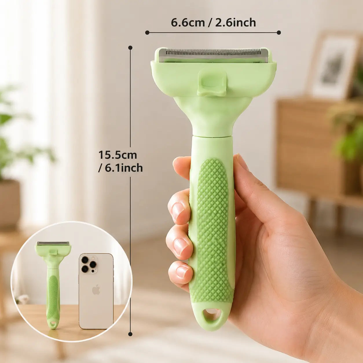 Professional Pet Deshedding Brush - Gentle Deshedding Comb for Loose Fur