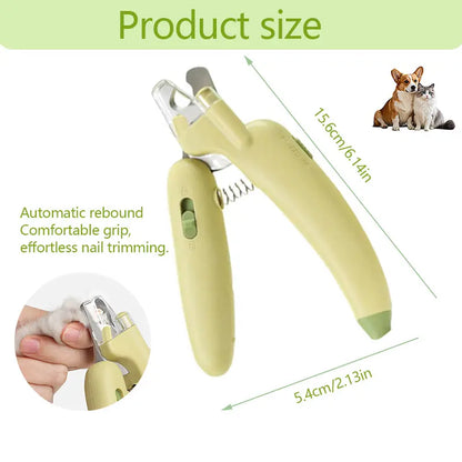 2-in-1 LED Pet Nail Trimmer & Grinder – Safe Precision Clipper for Dogs & Cats