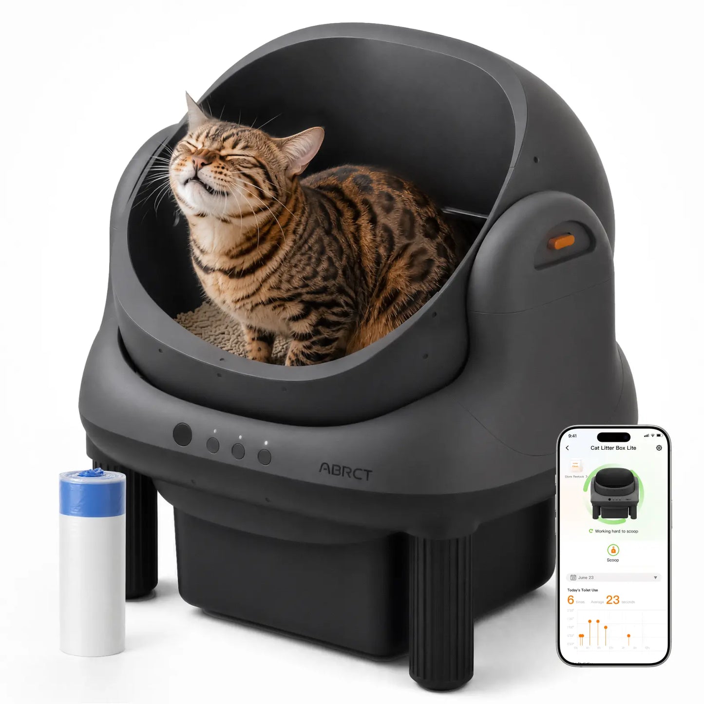 Smart Self-Cleaning Automatic Litter Box – App-Controlled Hands-Free Cat Litter System