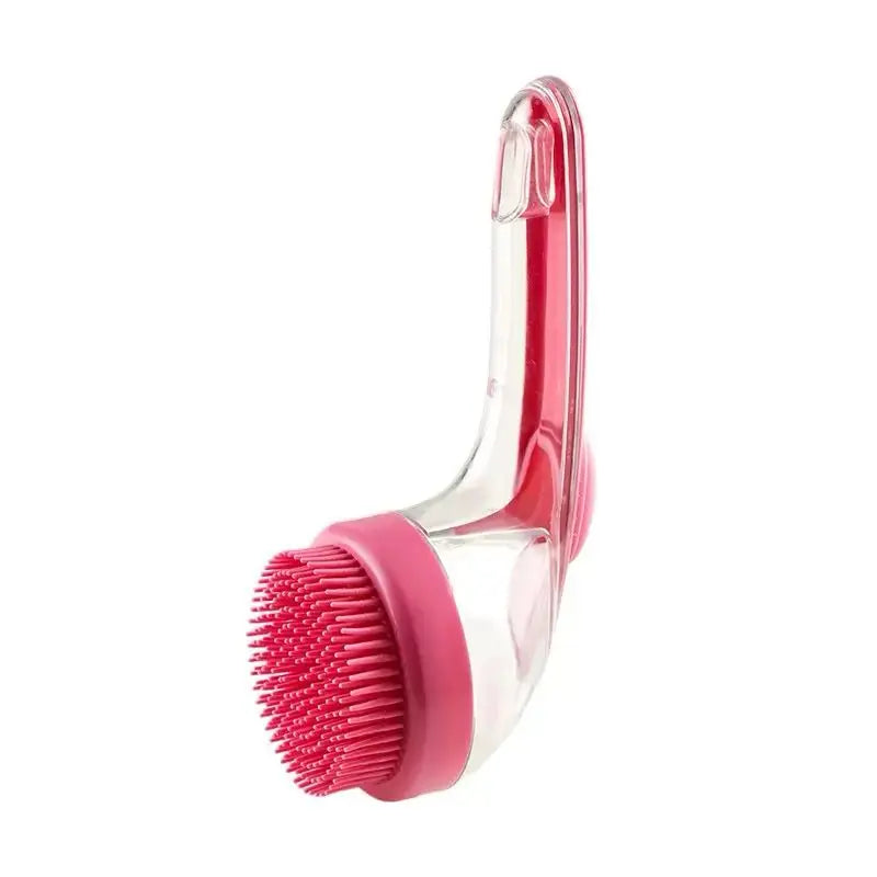 2-in-1 Pet Brush – Built-In Soap Dispenser with Soft Silicone Bristles for Dogs & Cats