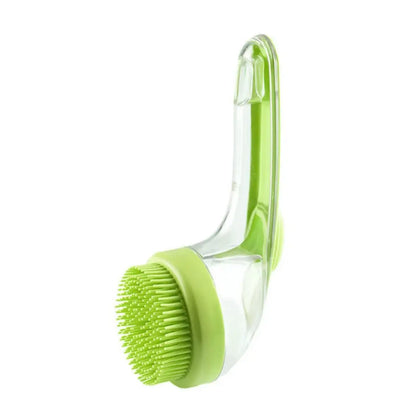 2-in-1 Pet Brush – Built-In Soap Dispenser with Soft Silicone Bristles for Dogs & Cats